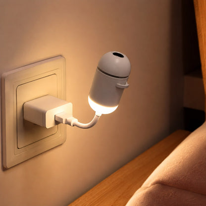 Flexible neck star projector with USB power for bedroom lighting